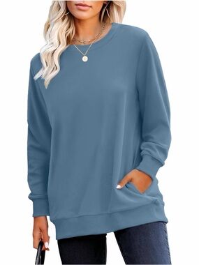 Everyday Crewneck Pullover Sweatshirt - Blue